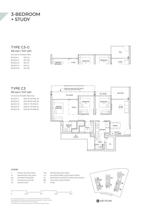 Novo-Place-Floor-Plan-C3-3-Bedroom-Study